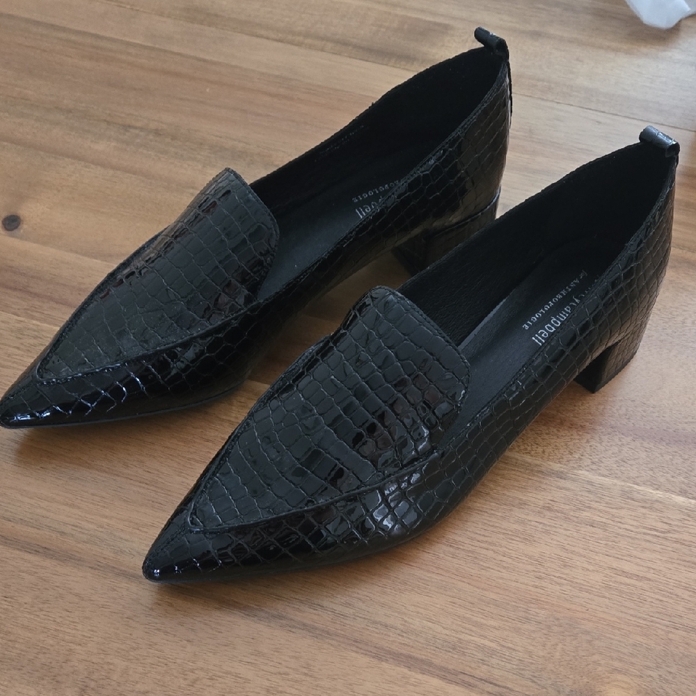 NWT Jeffrey Campbell For Anthropologie Black Pointed-Toe Loafers